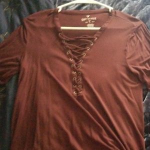 Long sleeve maroon shirt